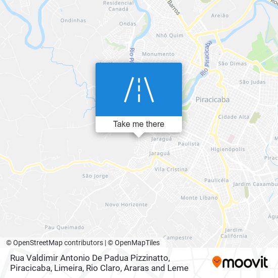 Rua Valdimir Antonio De Padua Pizzinatto map