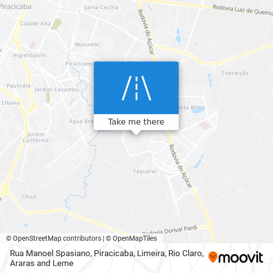 Mapa Rua Manoel Spasiano