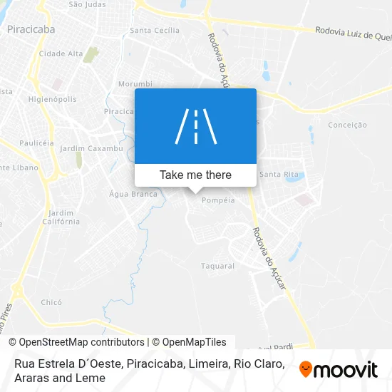 Rua Estrela D´Oeste map