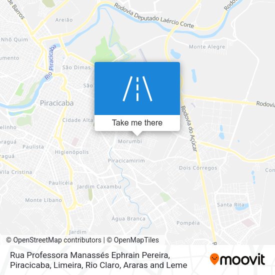 Rua Professora Manassés Ephrain Pereira map
