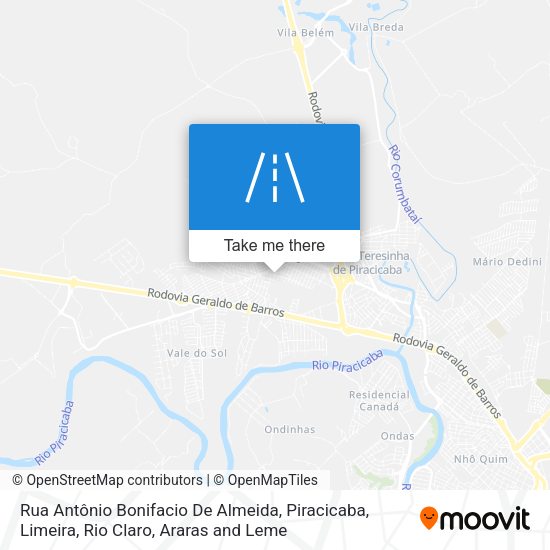 Rua Antônio Bonifacio De Almeida map