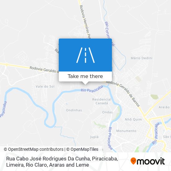 Mapa Rua Cabo José Rodrigues Da Cunha