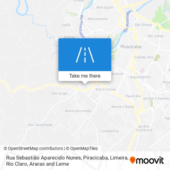 Mapa Rua Sebastião Aparecido Nunes