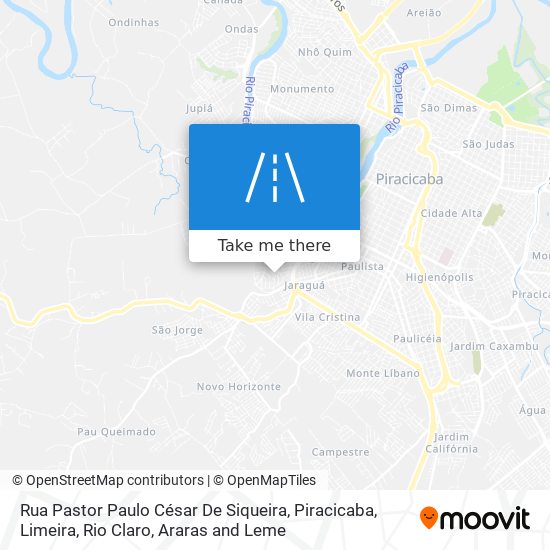 Mapa Rua Pastor Paulo César De Siqueira