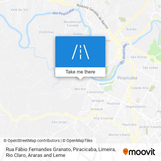 Mapa Rua Fábio Fernandes Granato