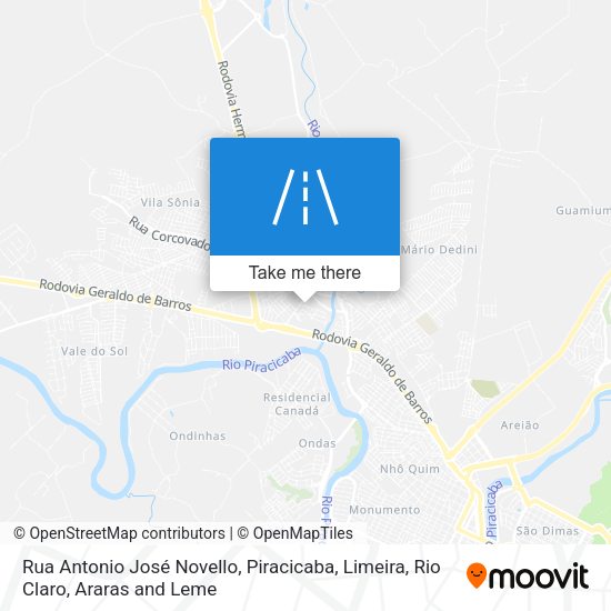 Rua Antonio José Novello map