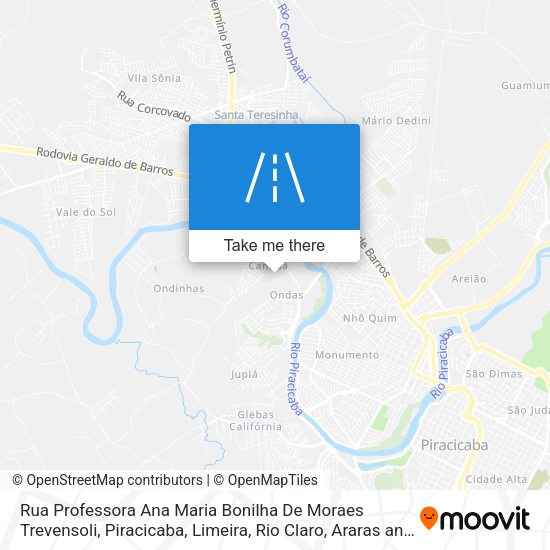 Rua Professora Ana Maria Bonilha De Moraes Trevensoli map