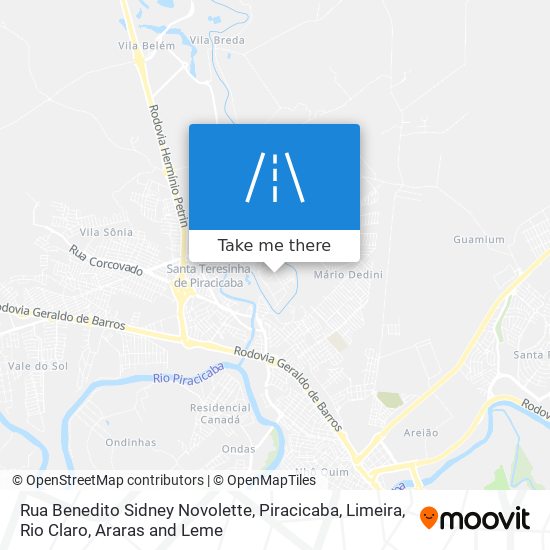 Rua Benedito Sidney Novolette map