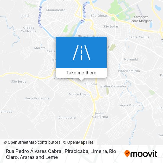 Mapa Rua Pedro Álvares Cabral