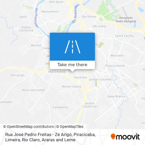 Mapa Rua José Pedro Freitas - Zé Arigó