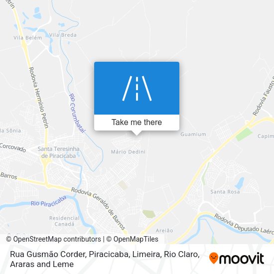 Rua Gusmão Corder map