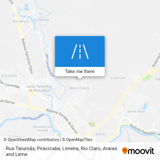 Rua Tarumãs map