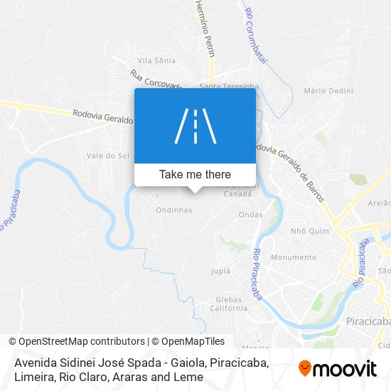 Avenida Sidinei José Spada - Gaiola map