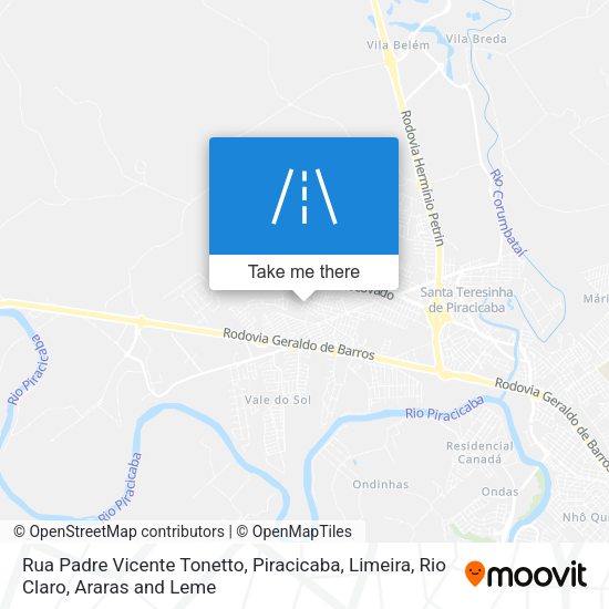 Rua Padre Vicente Tonetto map