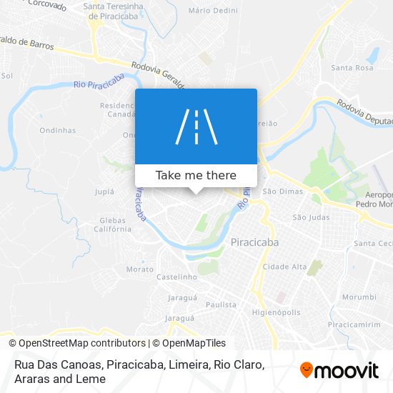 Mapa Rua Das Canoas