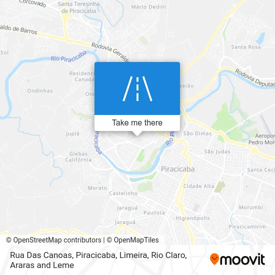 Rua Das Canoas map