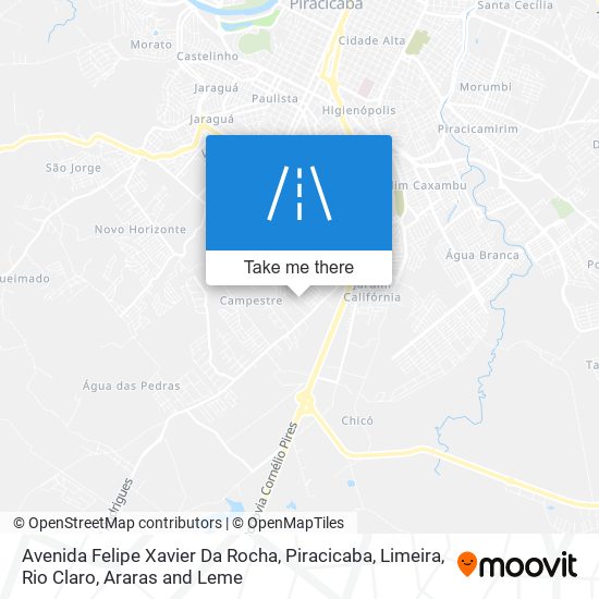 Mapa Avenida Felipe Xavier Da Rocha