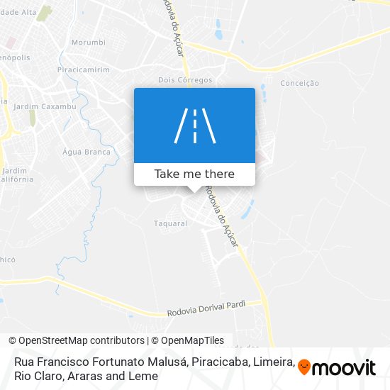 Mapa Rua Francisco Fortunato Malusá
