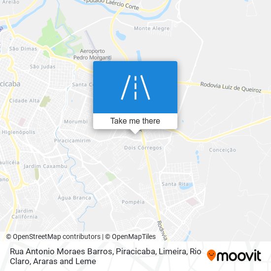 Mapa Rua Antonio Moraes Barros