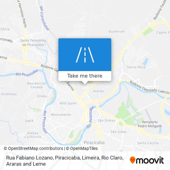 Mapa Rua Fabiano Lozano