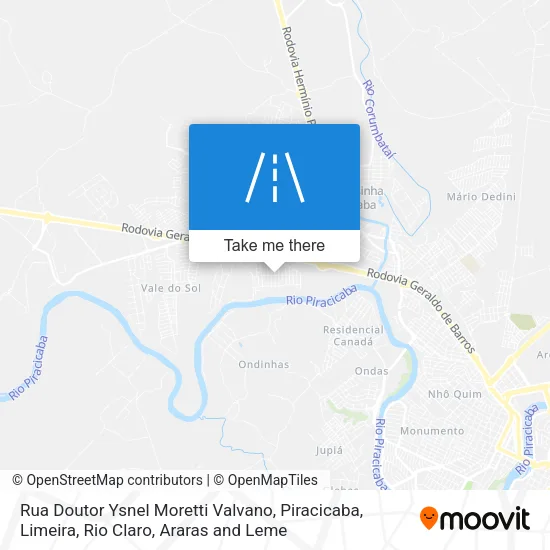 Rua Doutor Ysnel Moretti Valvano map