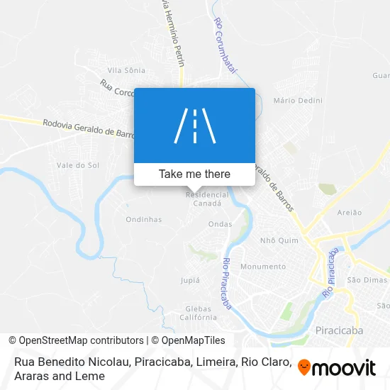 Rua Benedito Nicolau map