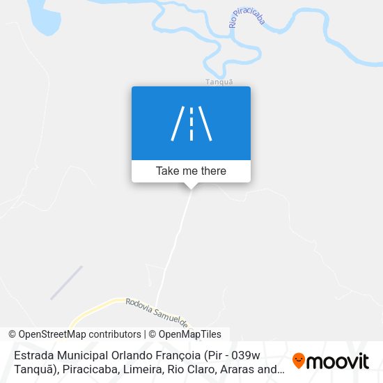 Estrada Municipal Orlando Françoia (Pir - 039w Tanquã) map