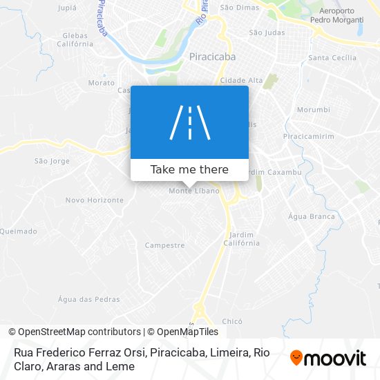 Mapa Rua Frederico Ferraz Orsi