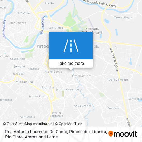 Rua Antonio Lourenço De Canto map
