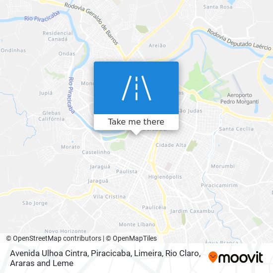 Mapa Avenida Ulhoa Cintra