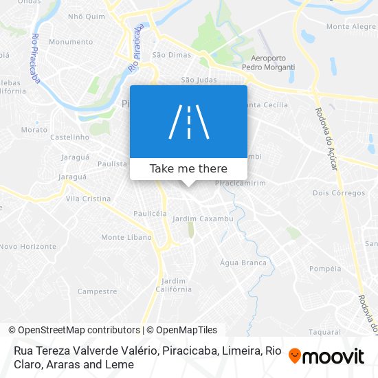 Mapa Rua Tereza Valverde Valério