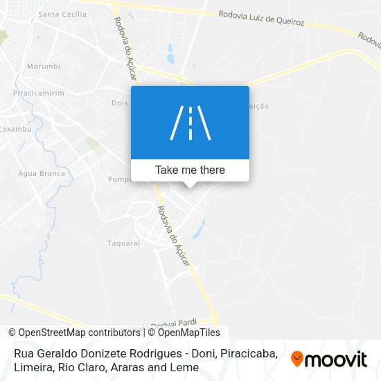 Rua Geraldo Donizete Rodrigues - Doni map