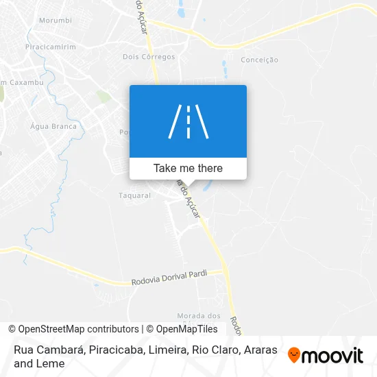 Rua Cambará map