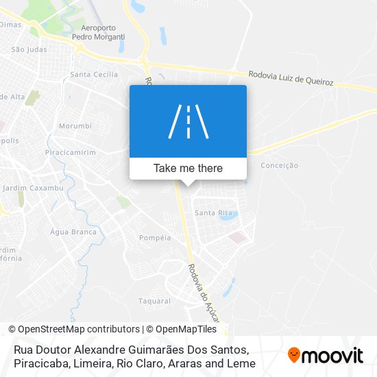 Mapa Rua Doutor Alexandre Guimarães Dos Santos