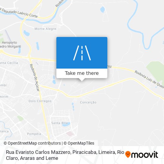 Rua Evaristo Carlos Mazzero map