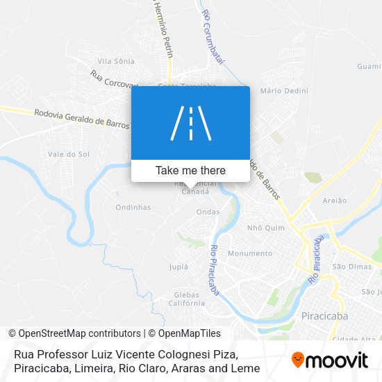 Rua Professor Luiz Vicente Colognesi Piza map