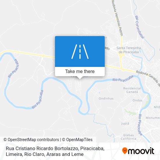 Rua Cristiano Ricardo Bortolazzo map