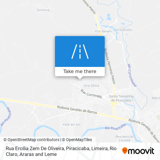 Mapa Rua Ercília Zem De Oliveira