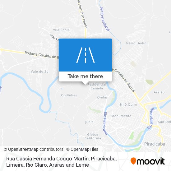 Mapa Rua Cassia Fernanda Coggo Martin