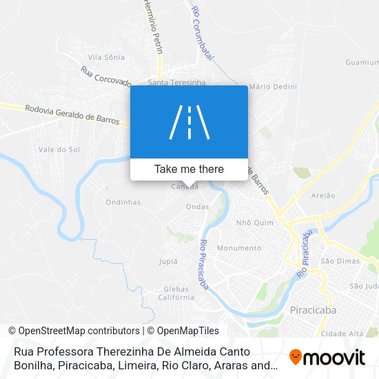 Rua Professora Therezinha De Almeida Canto Bonilha map