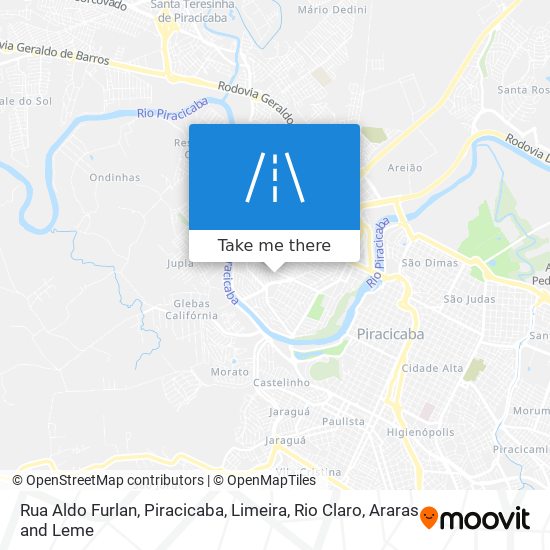 Mapa Rua Aldo Furlan