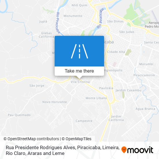 Mapa Rua Presidente Rodrigues Alves