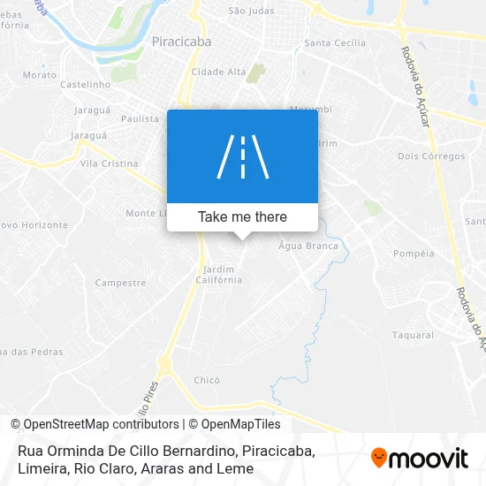 Rua Orminda De Cillo Bernardino map