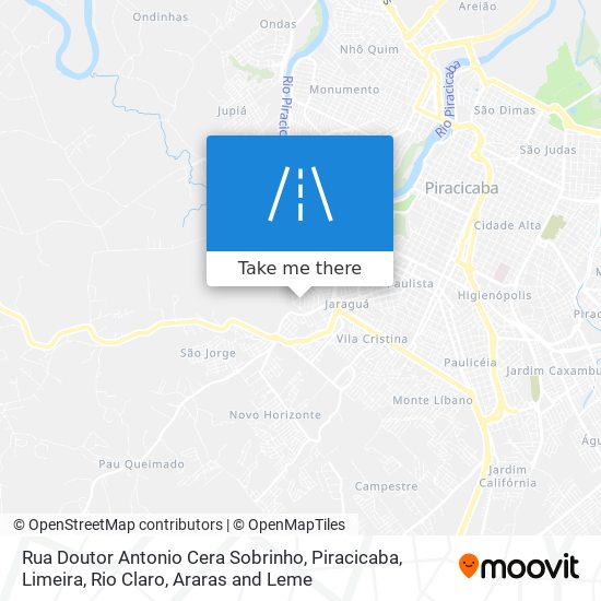 Rua Doutor Antonio Cera Sobrinho map