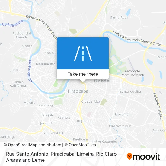 Rua Santo Antonio map