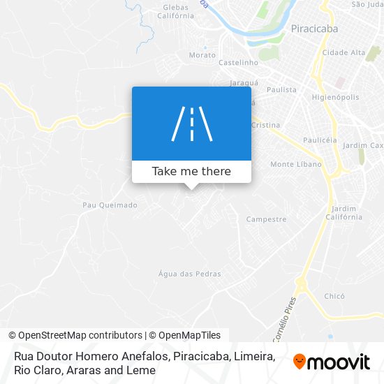 Rua Doutor Homero Anefalos map