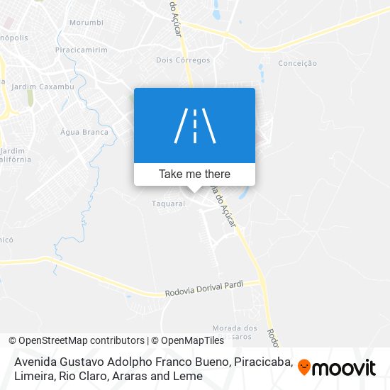 Mapa Avenida Gustavo Adolpho Franco Bueno