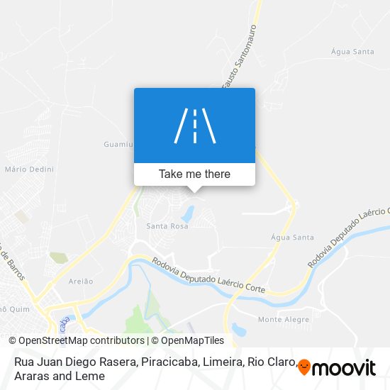 Mapa Rua Juan Diego Rasera