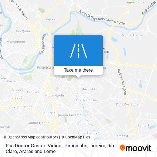 Rua Doutor Gastão Vidigal map