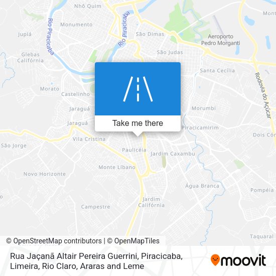 Rua Jaçanã Altair Pereira Guerrini map